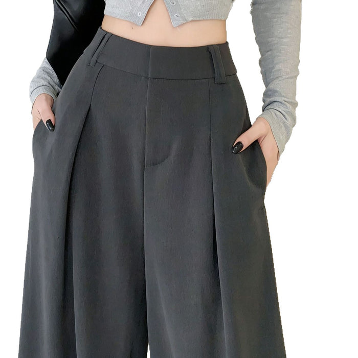High-Waist Tailored Straight-Leg Trousers
