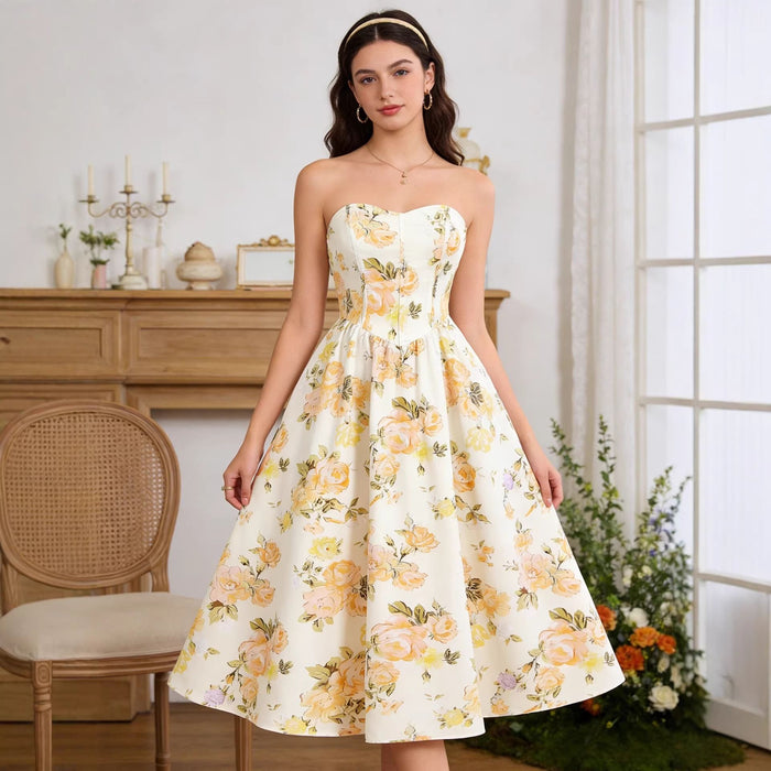 Printed Sleeveless Maxi Dress