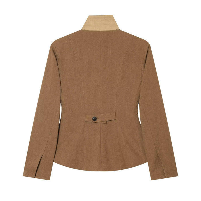 Linen-Blend Tailored Blazer