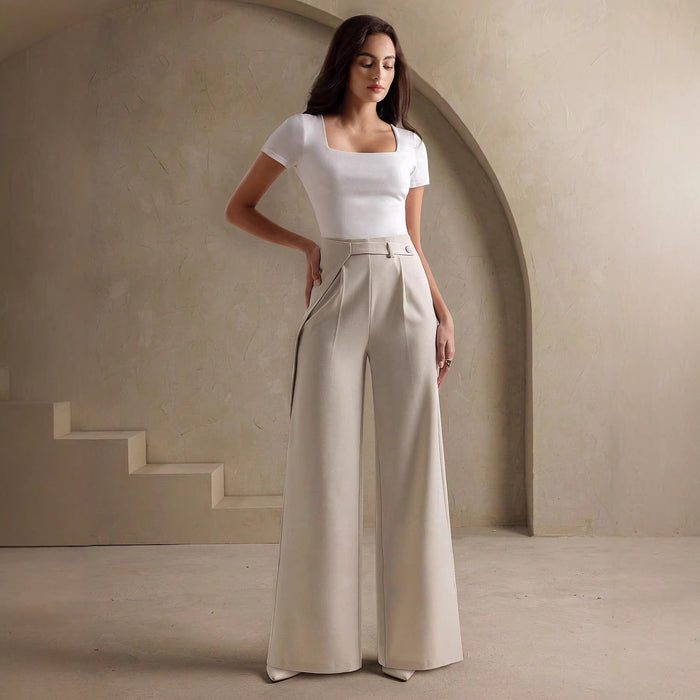 A-Line Wide-Leg Trousers