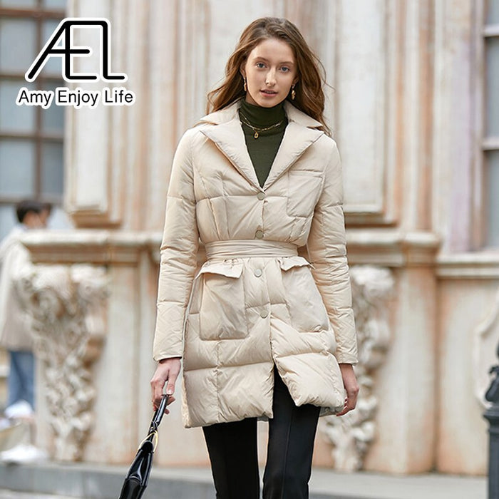 Belted Tailored Puffer Coat