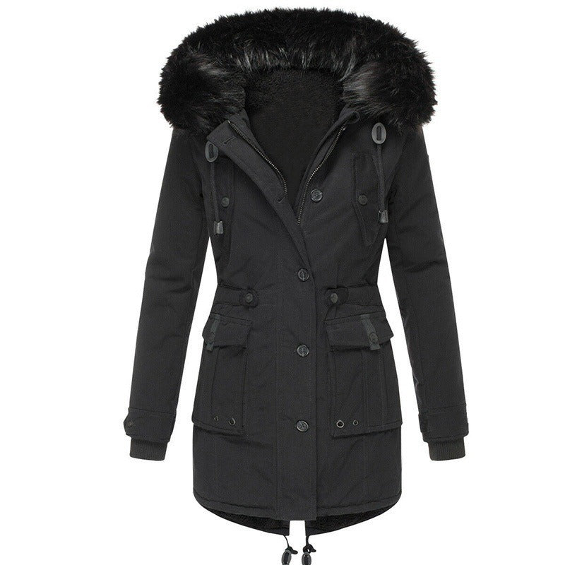 Faux-Fur Trim Parka Jacket