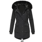 Faux-Fur Trim Parka Jacket