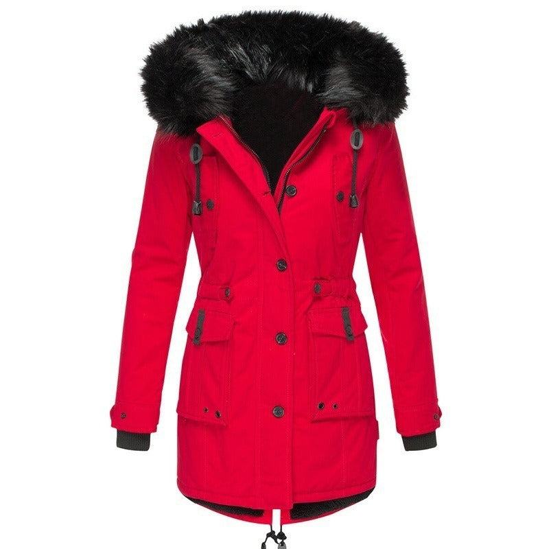 Faux-Fur Trim Parka Jacket