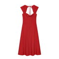 Robe sans manches à encolure carrée et dos nu torsadé