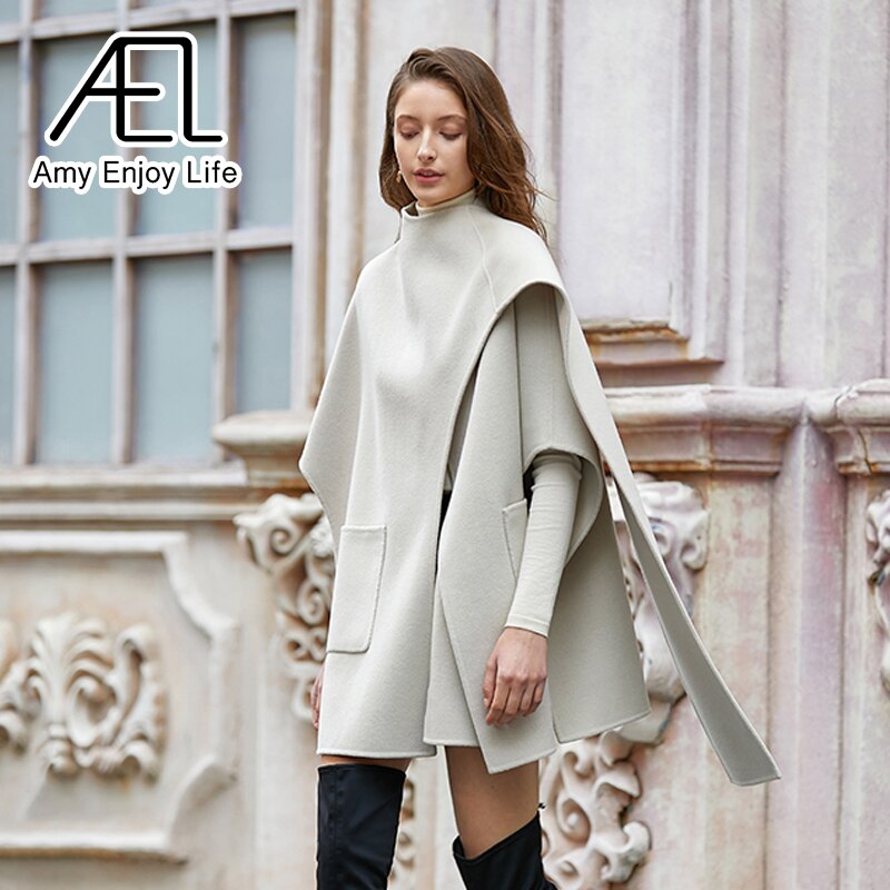 Irregular Hem Cloak Coat - view 4