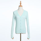 Slim-Fit V-Neck Knit Cardigan