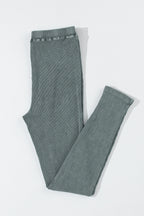 Legging côtelé gris foncé délavé style vintage