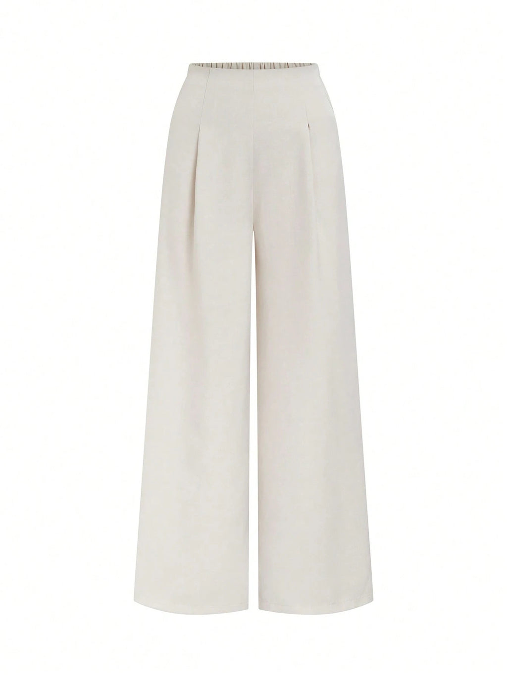 Pantalones de pierna recta y cintura elástica