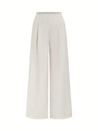 Pantalones de pierna recta y cintura elástica