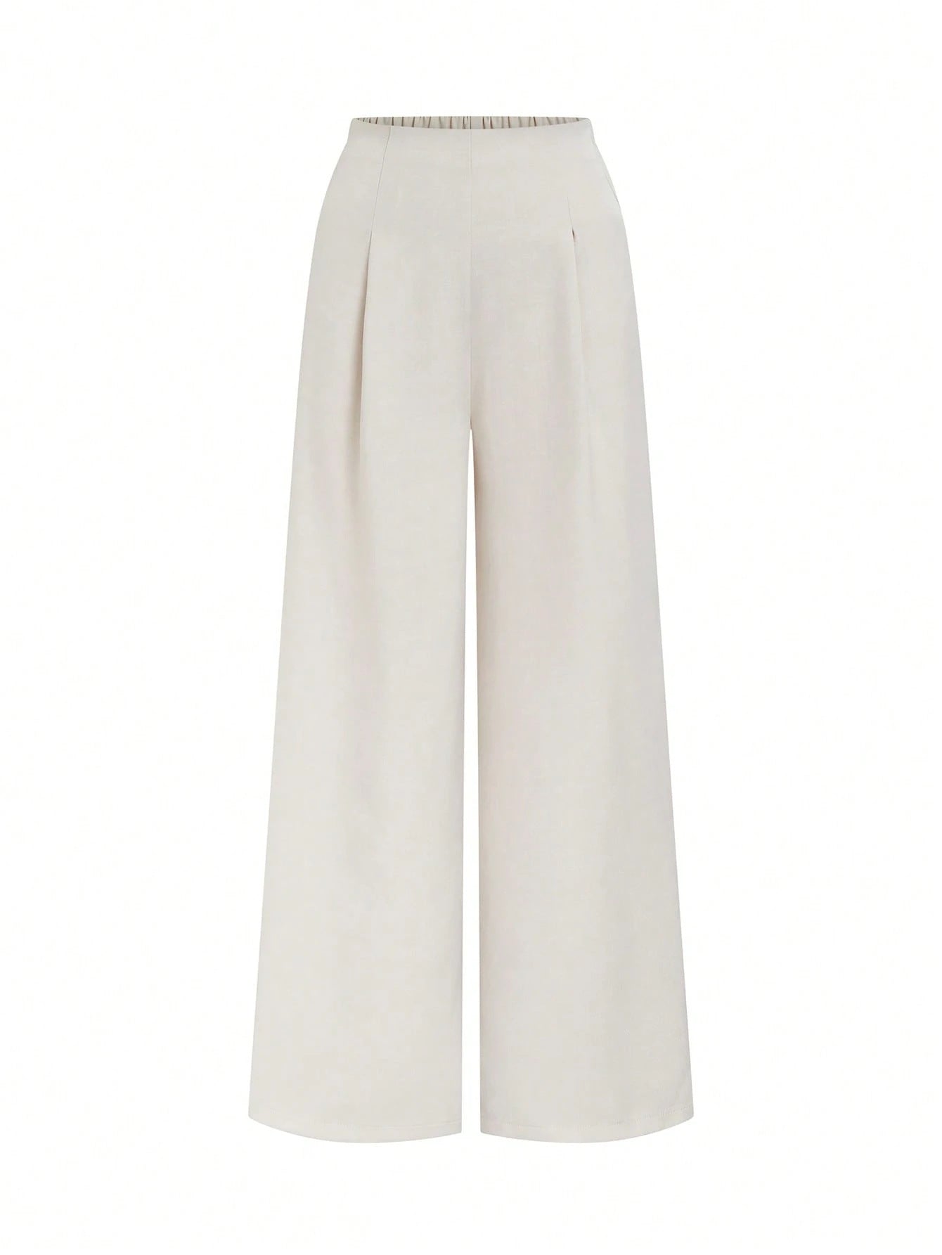 Pantalones de pierna recta y cintura elástica