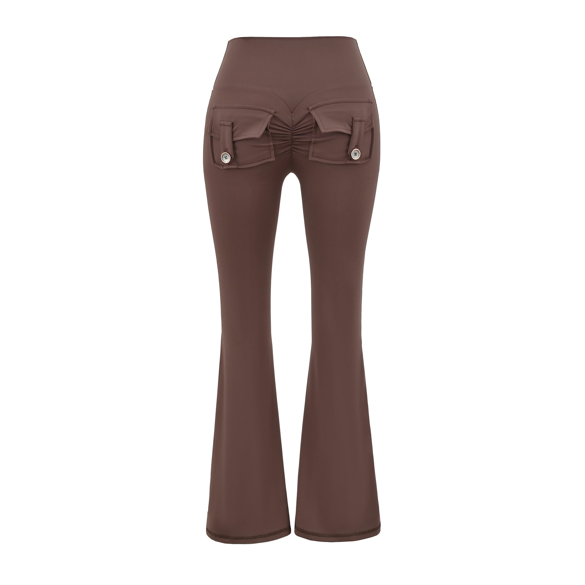 Pantalon évasé gainant pour femme, taille haute léger et respirant pour le yoga