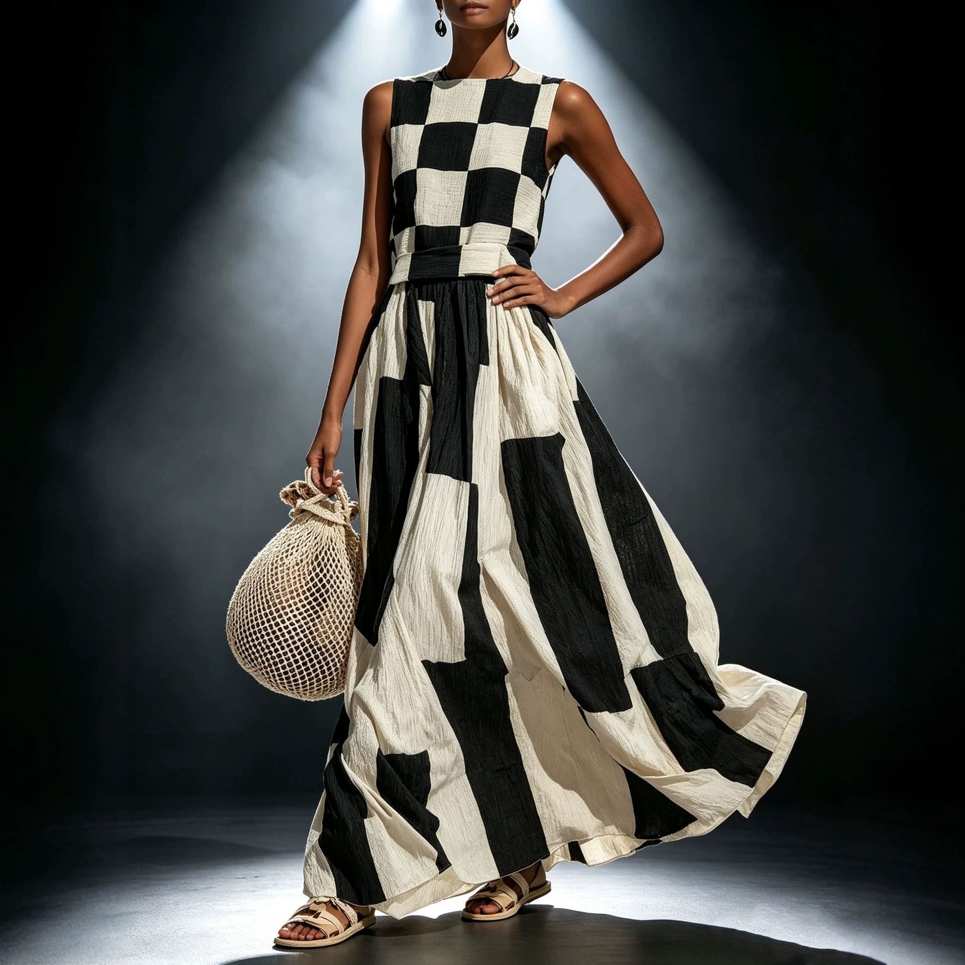 Relaxed Sleeveless Maxi Dress