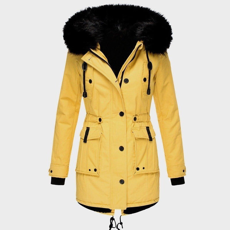 Faux-Fur Trim Parka Jacket