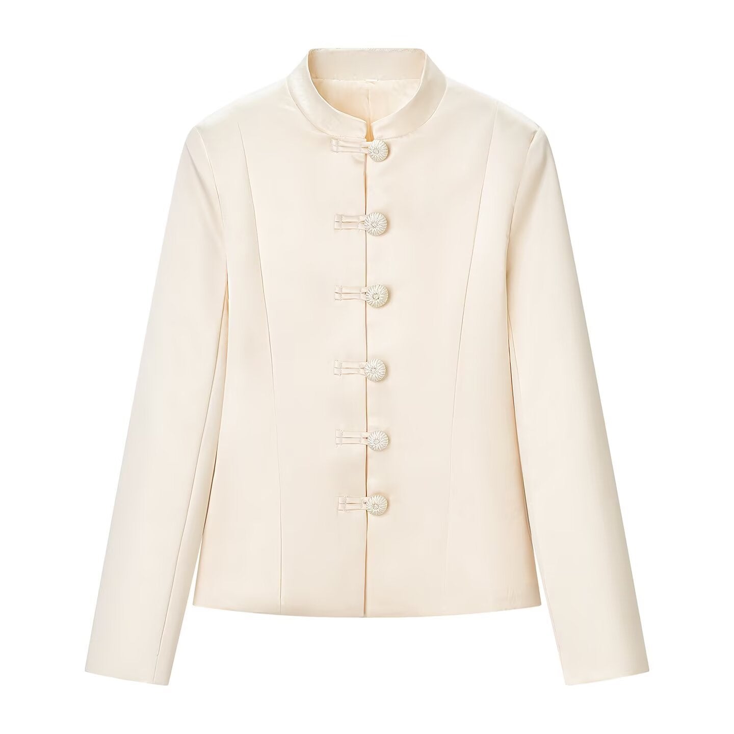Satin Belted Buckle Jacket