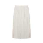 Elegante falda midi con pañuelo anudado y pliegues