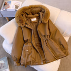 Faux-Fur Trim Hooded Puffer Jacket