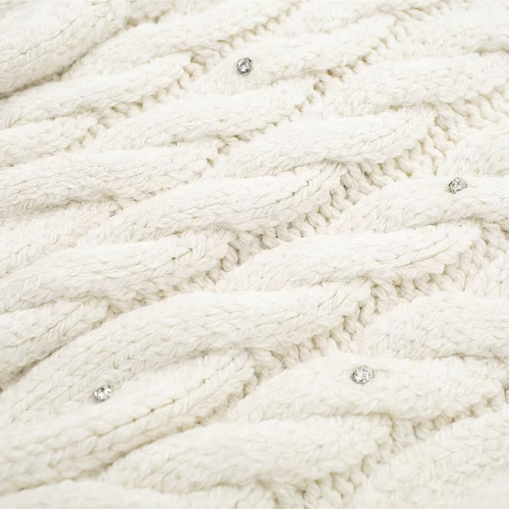 Pull en tricot à col rond et huit pieds Gentle Wind