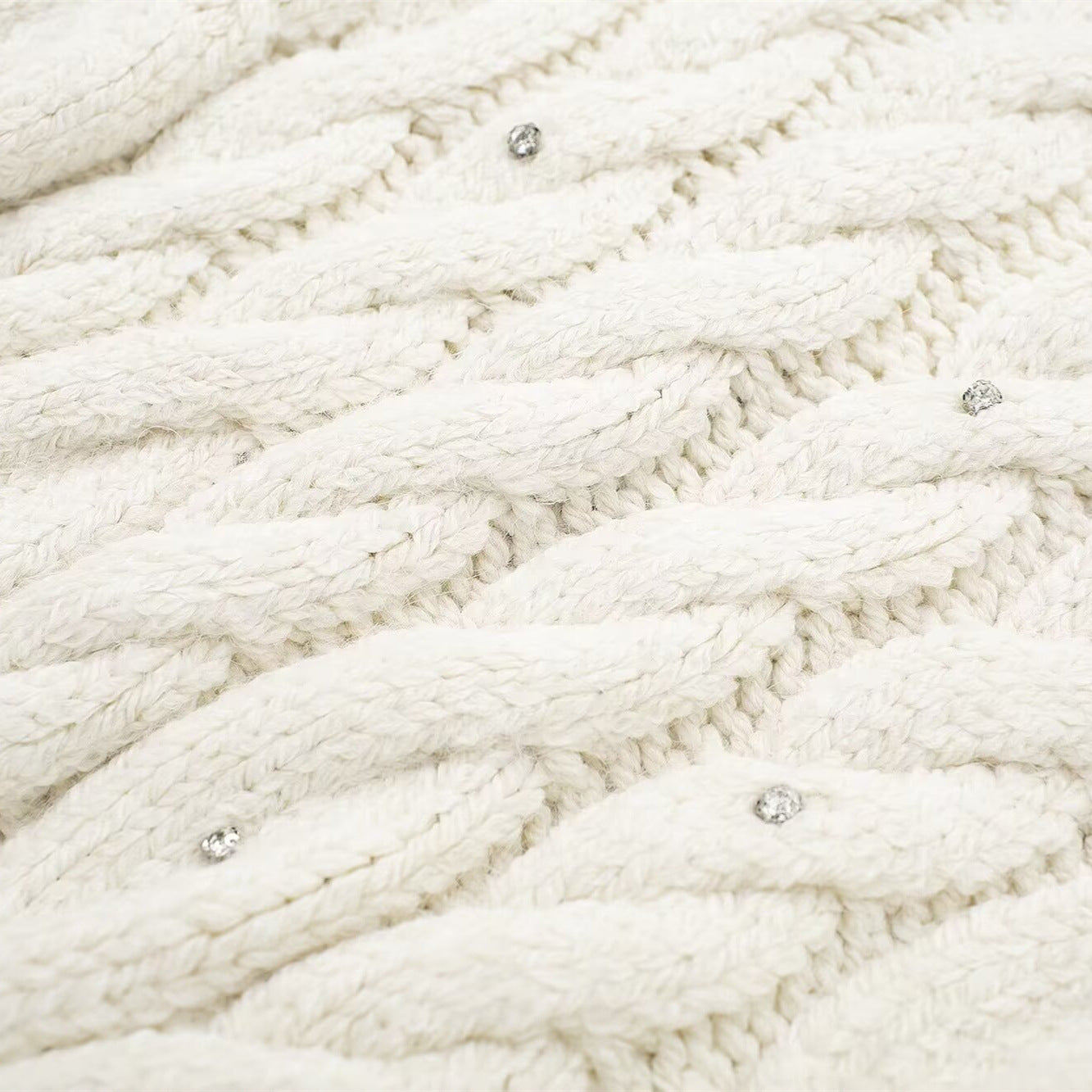 Textured Crew-Neck Knit Sweater