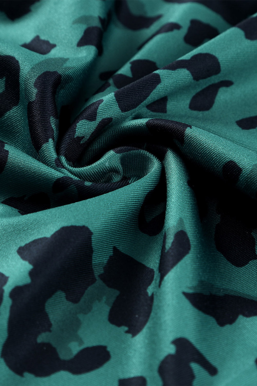 Leggings deportivos clásicos con estampado de leopardo verde