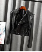 Oversized Genuine Leather Biker Jacket product image 4