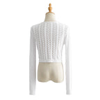Pull Chic Tricot Croisé Ajoure