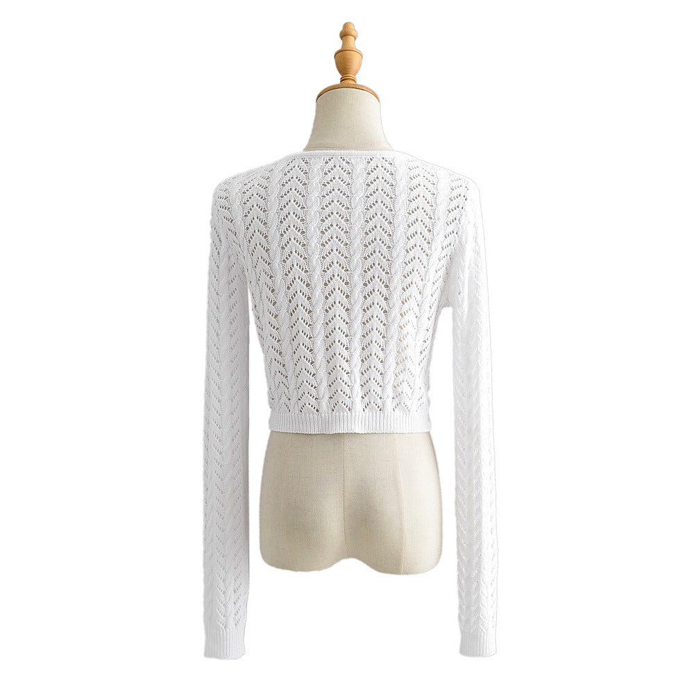 Pull Chic Tricot Croisé Ajoure