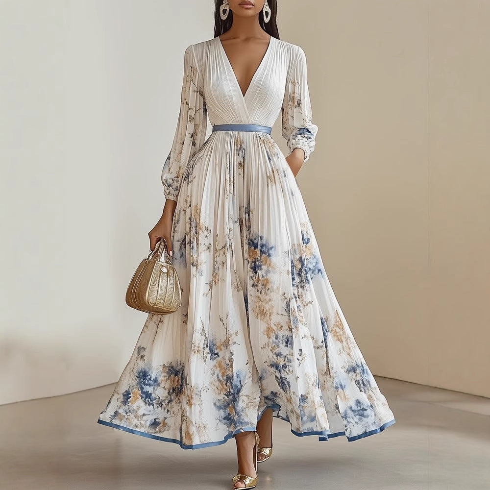 Floral V-Neck Maxi Dress — product image 1