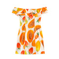 Robe décorative étagée imprimée fruits