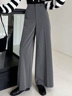 Pantalones de traje de tiro alto ajustados