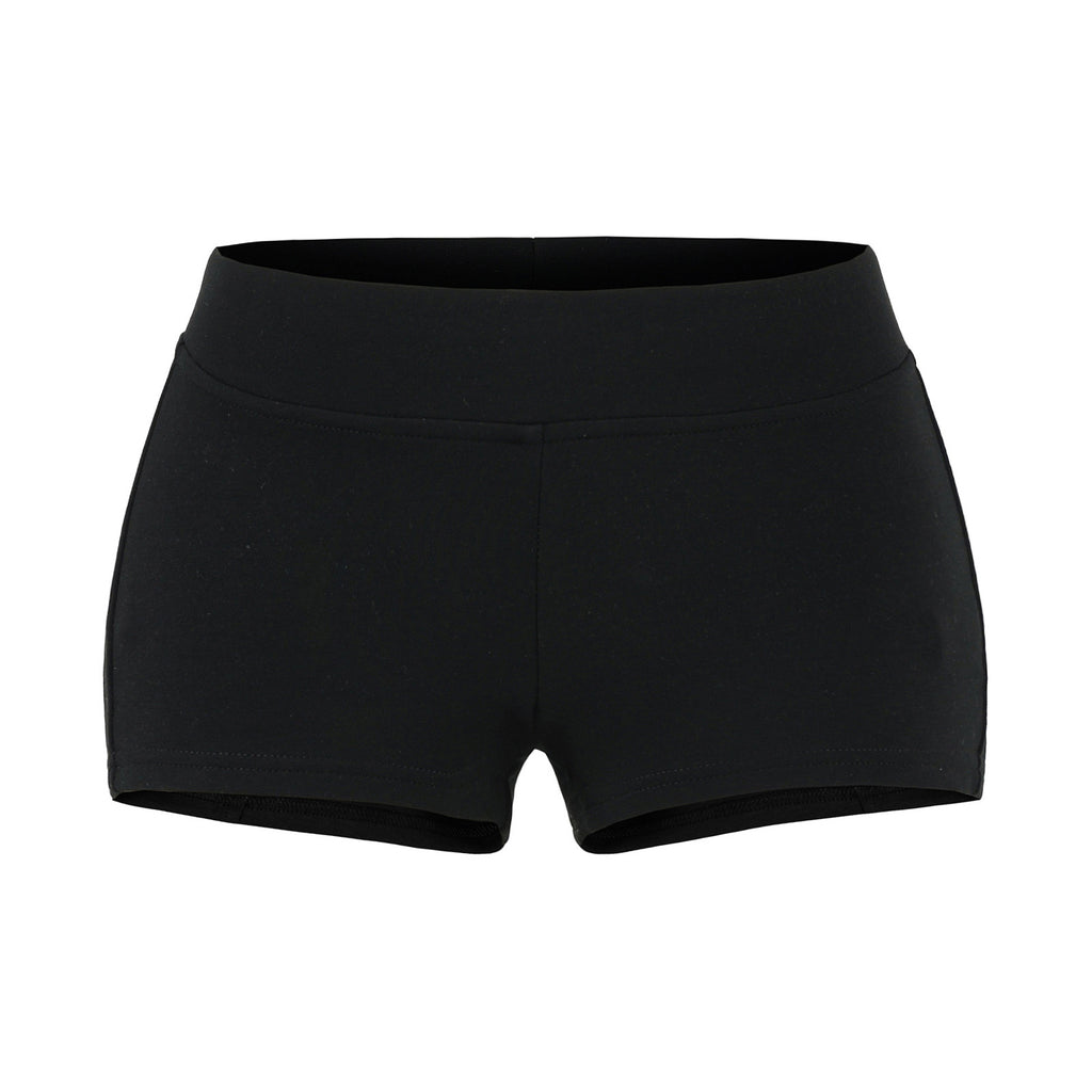 Mini-short moulant évasé, multicolore, de sport basique pour femme, coupe ajustée, tendance