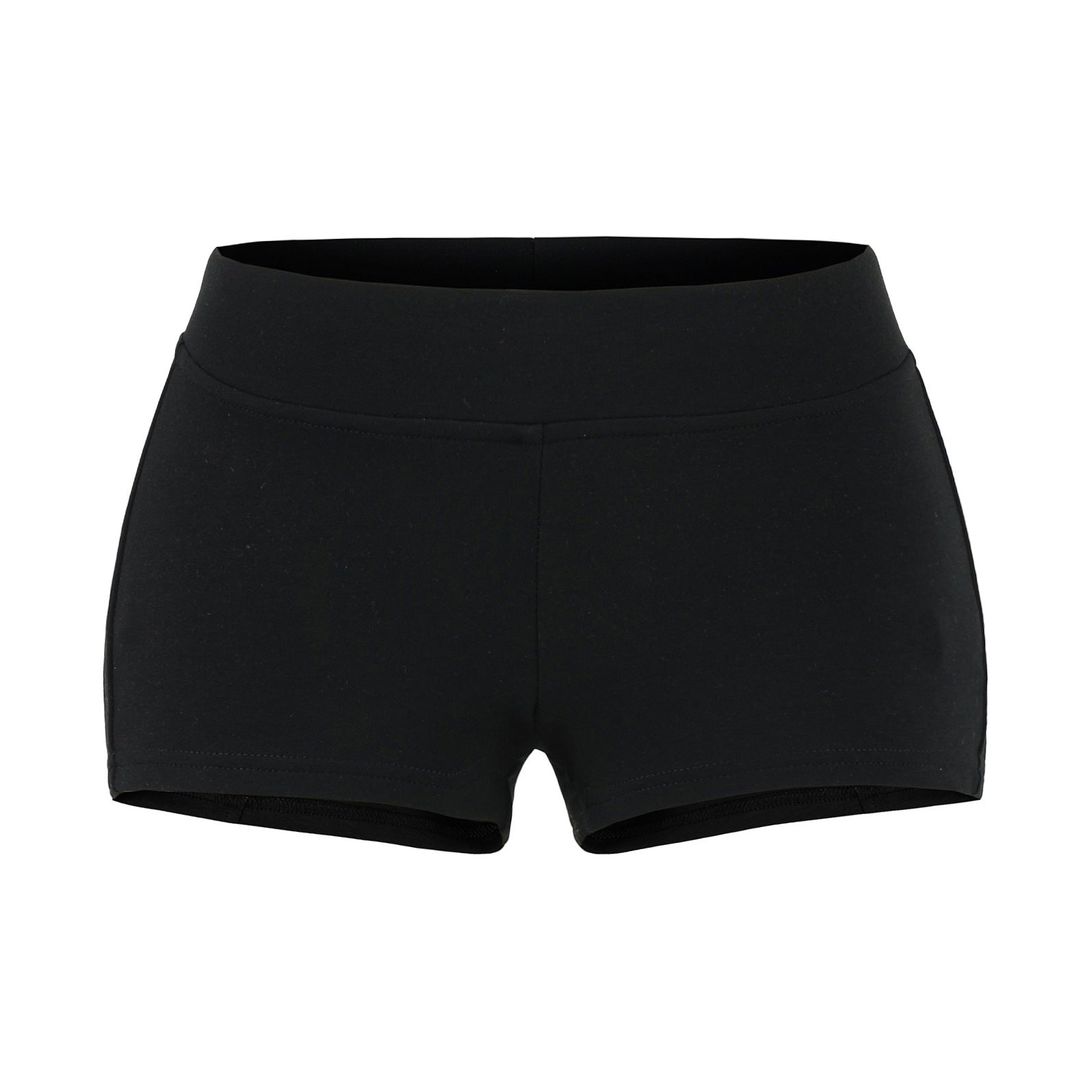 Mini-short moulant évasé, multicolore, de sport basique pour femme, coupe ajustée, tendance