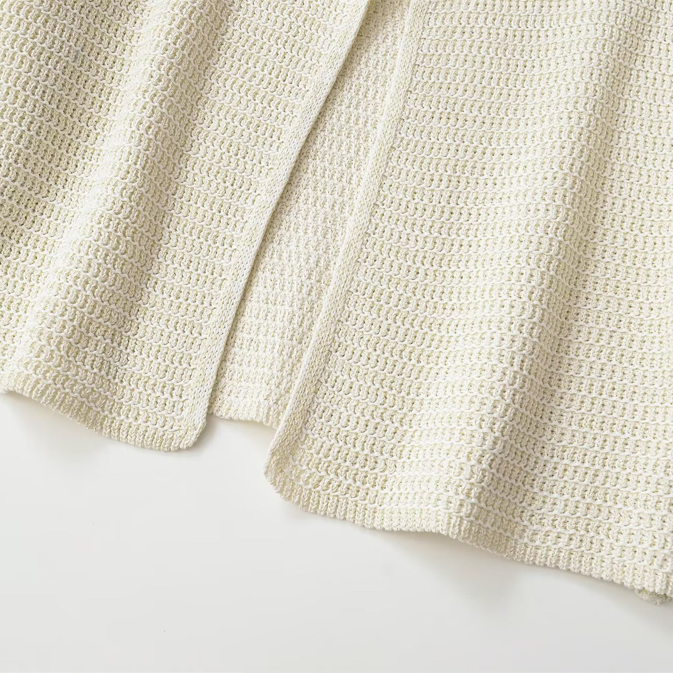 Minimalist Metallic Knit Cardigan