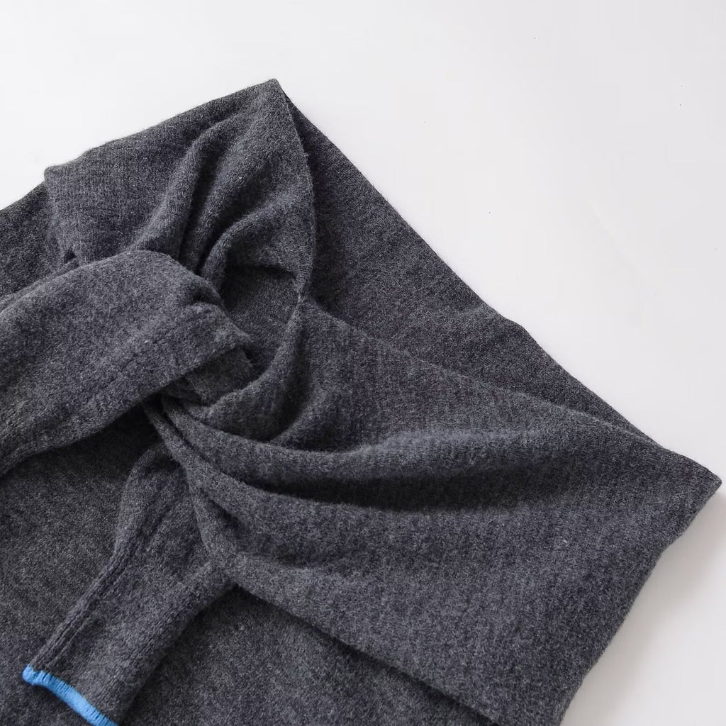 Relaxed Off-Shoulder Knit Sweater