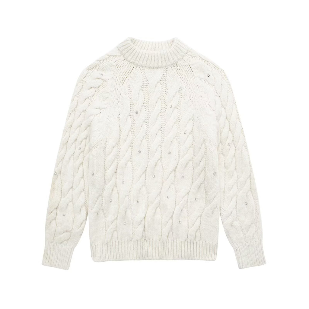 Pull en tricot à col rond et huit pieds Gentle Wind