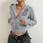 Zip-Front Hooded Cardigan