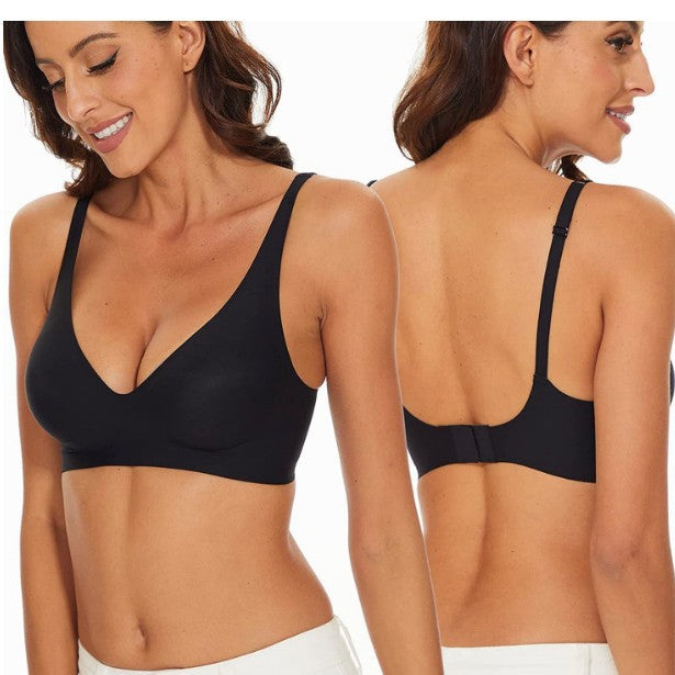 Seamless Jelly-Stripe Wire-Free Bra