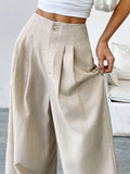 Pantalon de costume femme coupe droite ample