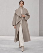 Side-Slit Wool Greatcoat