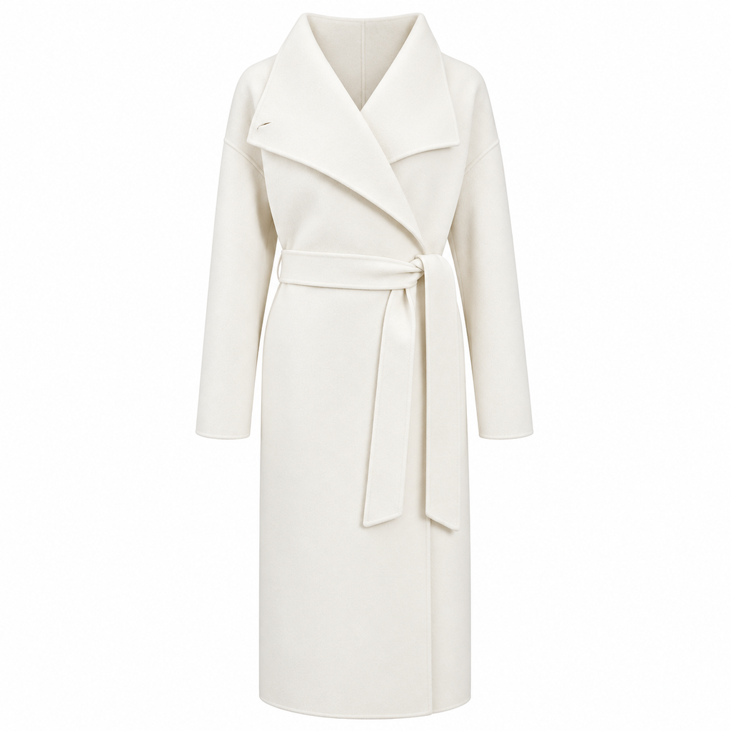 Double-Faced Belted Wool Coat