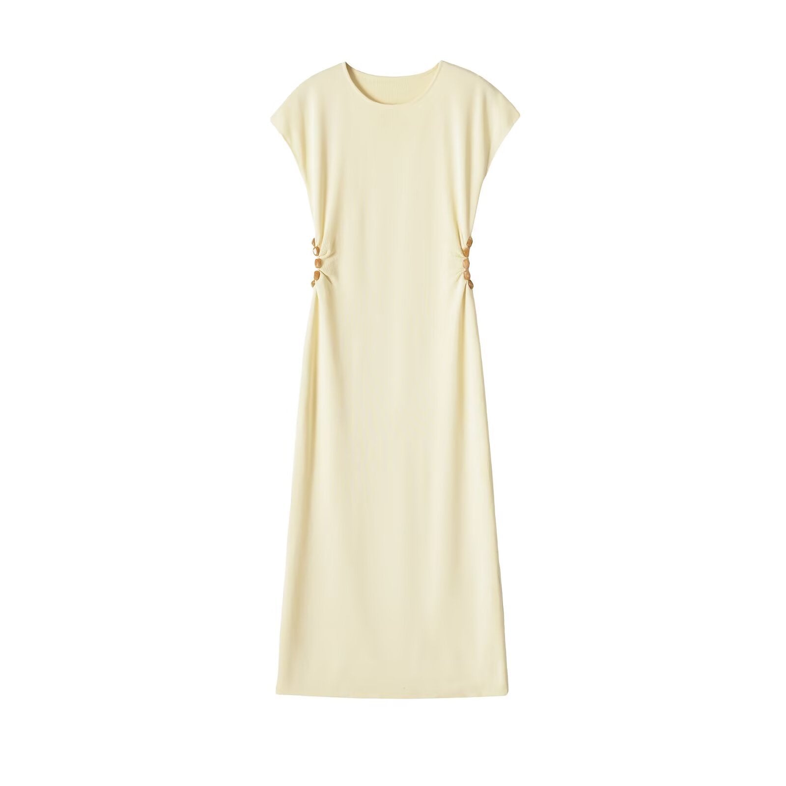 Beaded Open-Knit Short-Sleeve Dress