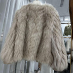 Striped Raccoon-Fur Short Coat product image 17