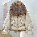 Duck Down Puffer with Silver Fox Fur Collar - view 4