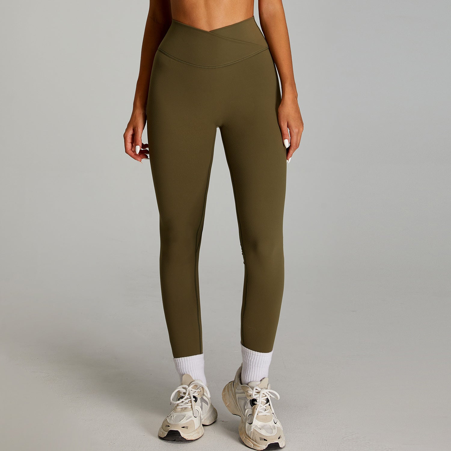 Pantalones deportivos ajustados de talle alto