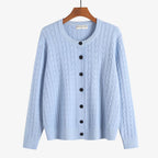 Gilet long tricoté style rétro pour femme, décontracté pour le bureau, coupe oversize, manches longues