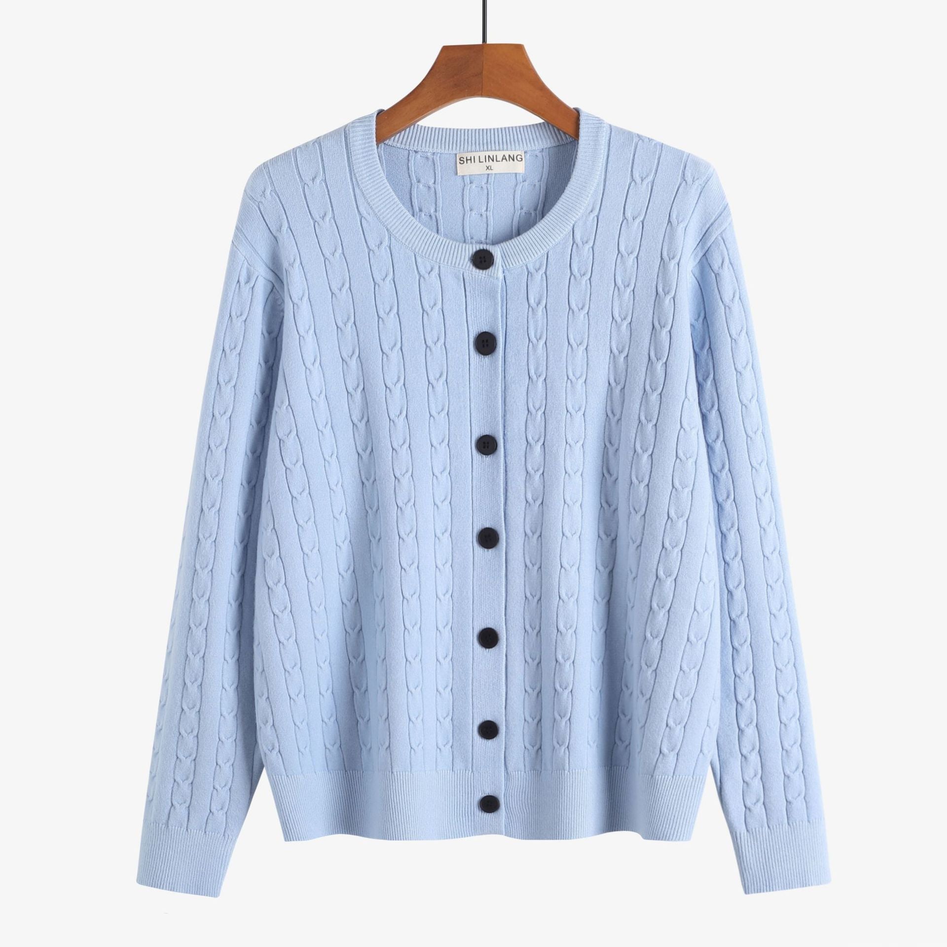 Oversized Long-Sleeve Knit Cardigan