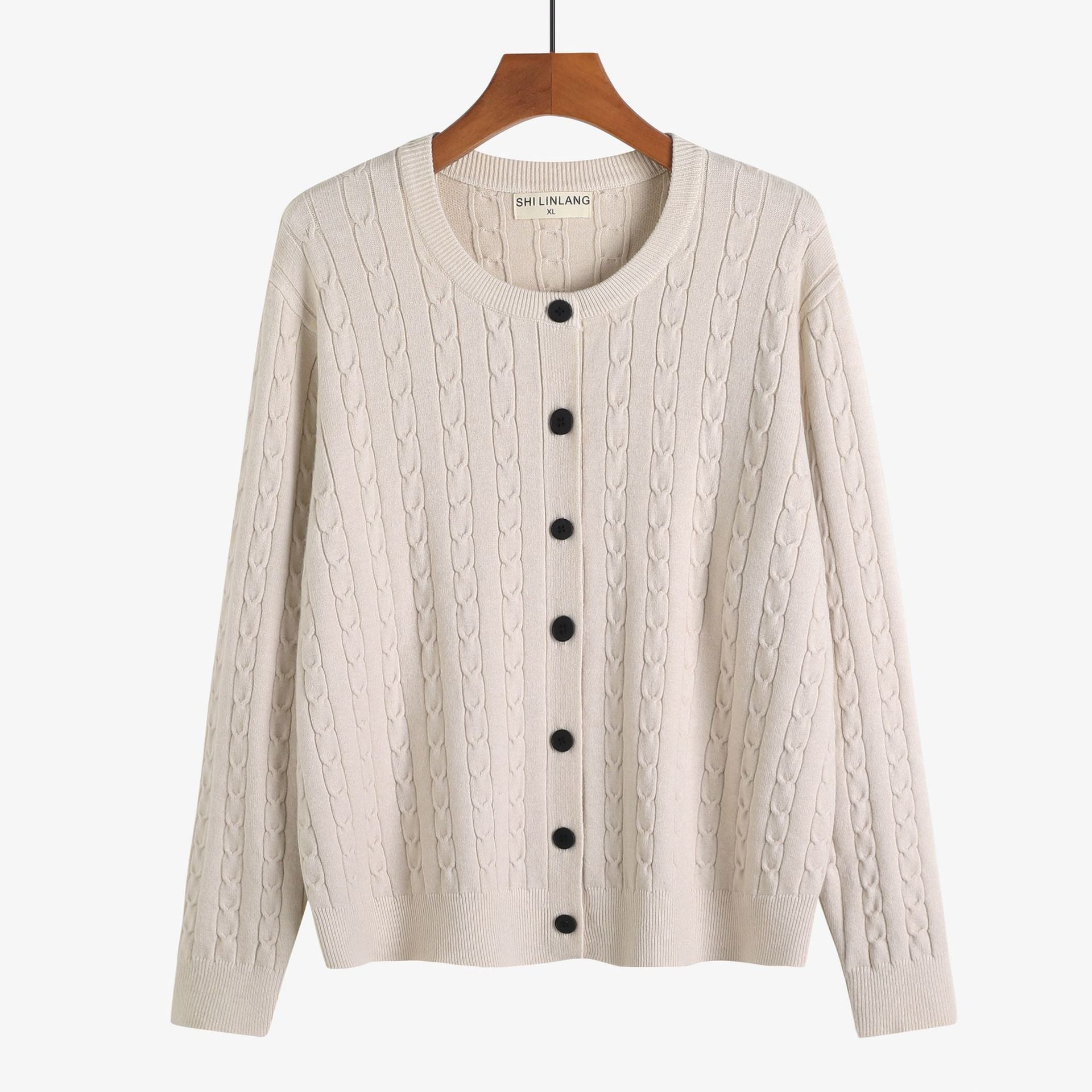 Oversized Long-Sleeve Knit Cardigan