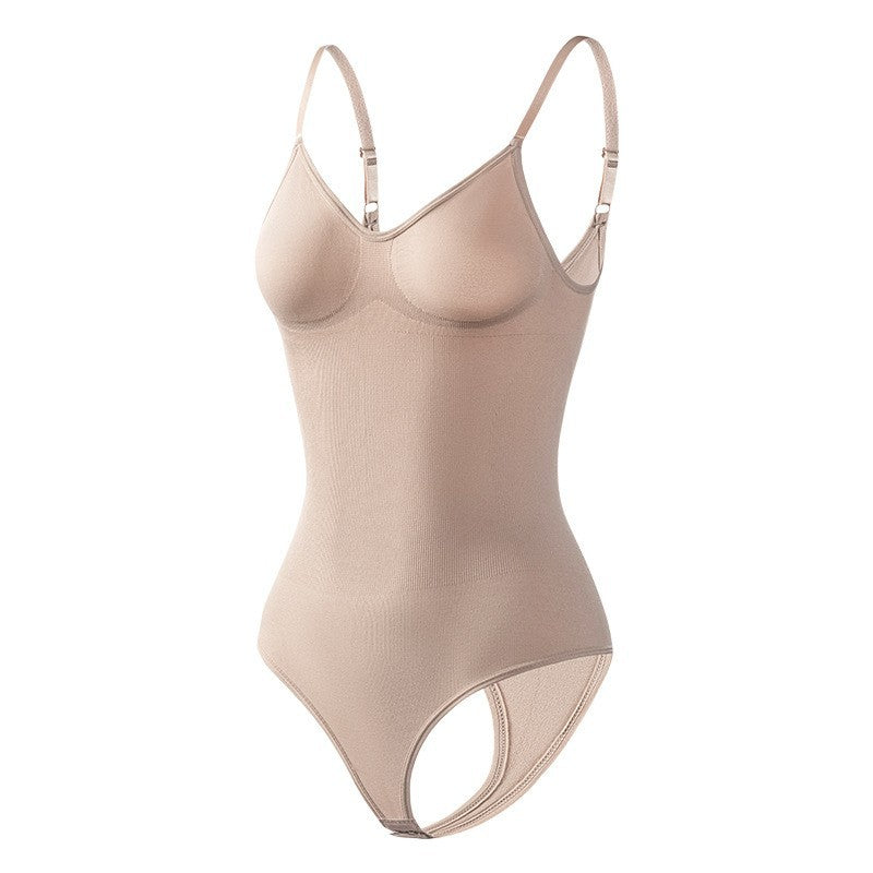 Backless Waist-Trainer Thong Bodysuit