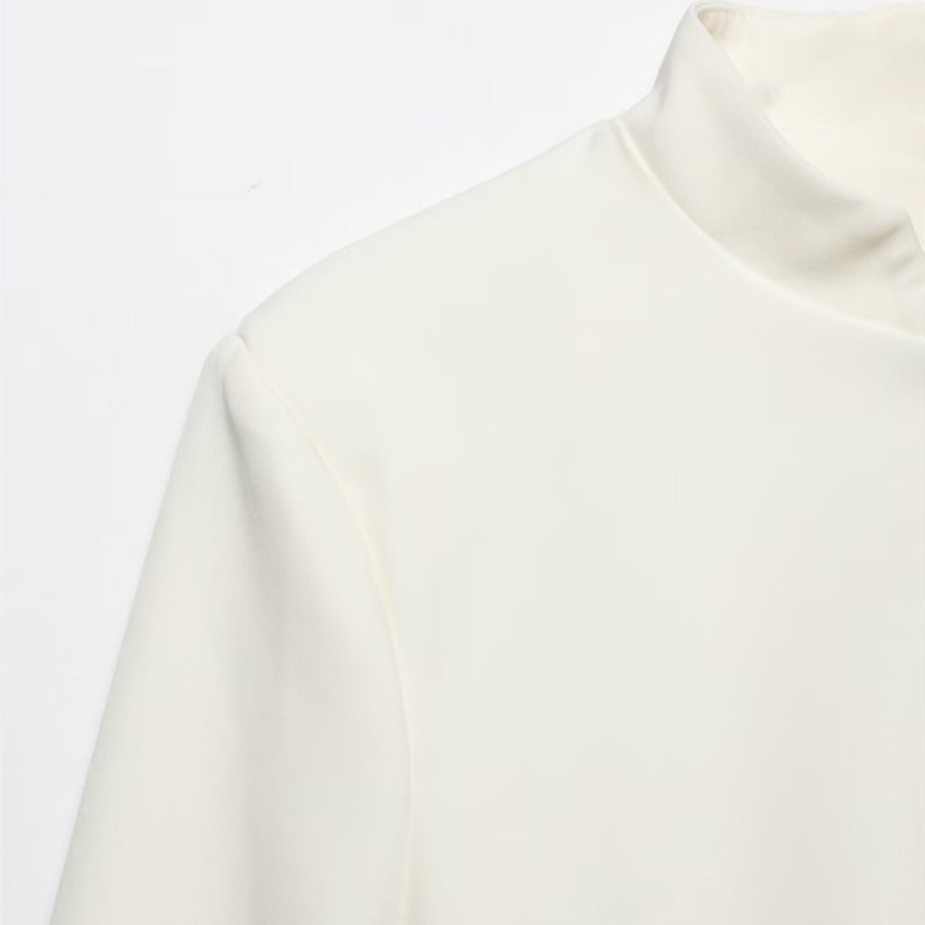 Cropped Long-Sleeve Blazer