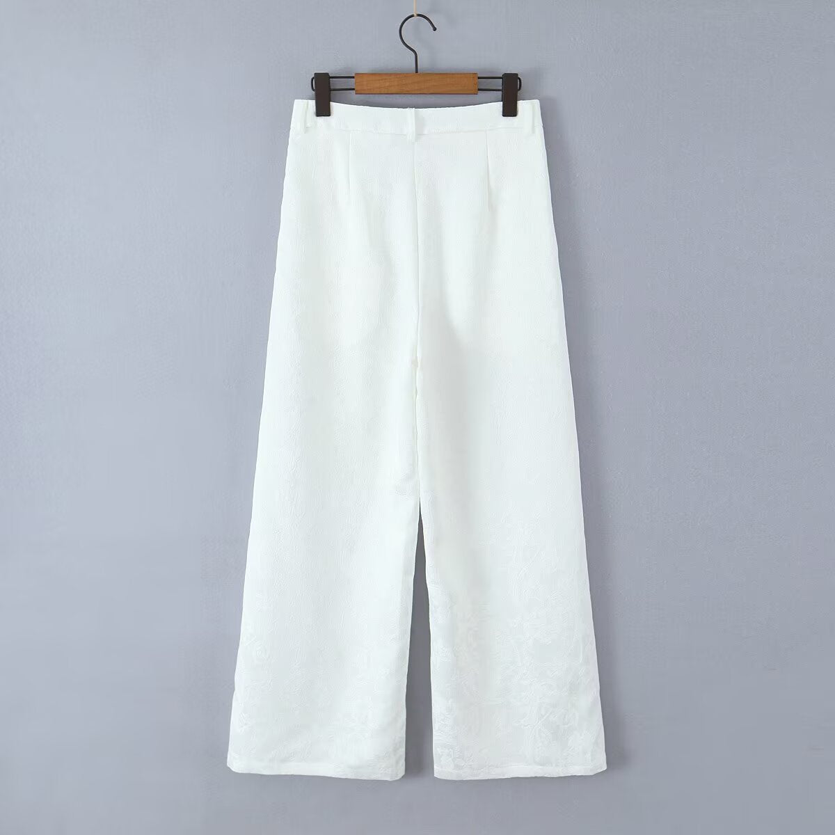 Jacquard Straight-Leg Trousers